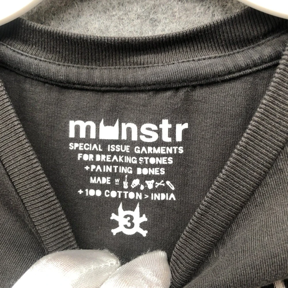 Munster Kids 3T‎ Long Sleeve Graphic T-Shirt Gray Crewneck Cotton